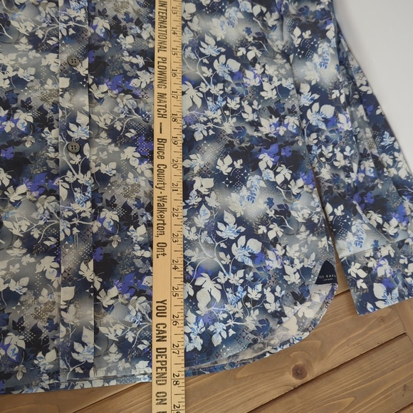 Ted Baker Men’s Floral Long Sleeve Button Down Shirt - Picture 10 of 16